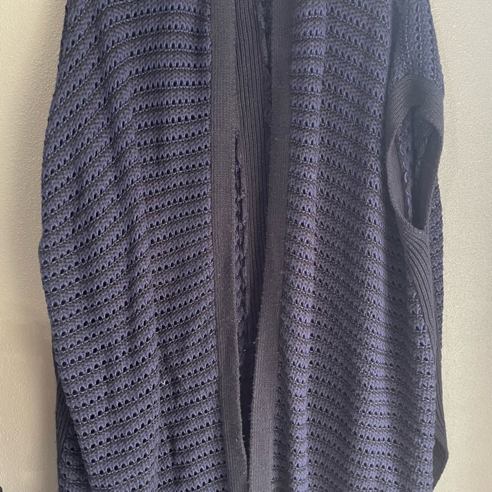 Lane Bryant Navy Blue Open Knit Cardigan